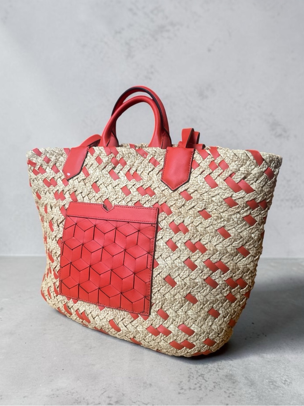 American Vintage Woven Straw Tote Bag